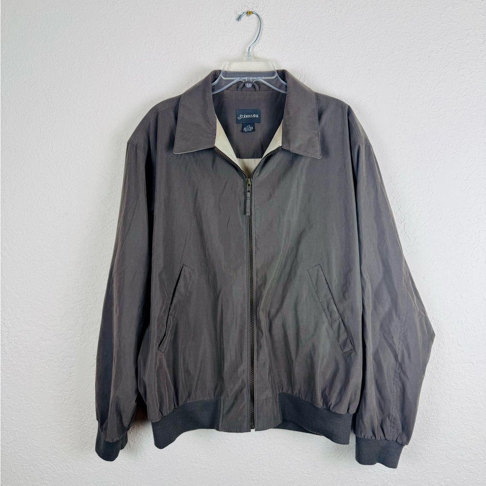 Men's St. John’s Bay Green Bomber Jacket Large